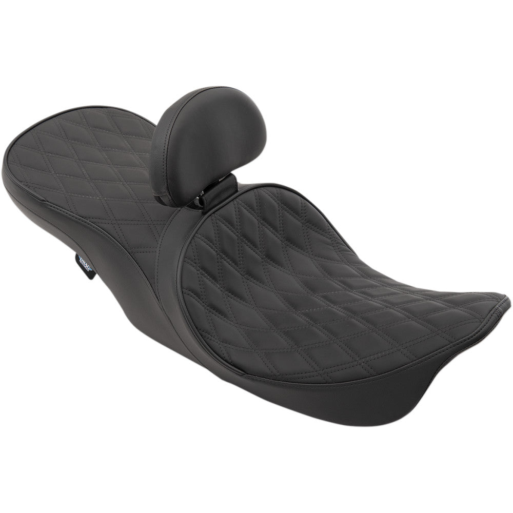 97-03 for Harley Road King Low Forward Touring Seat Double Diamond Driver Backre