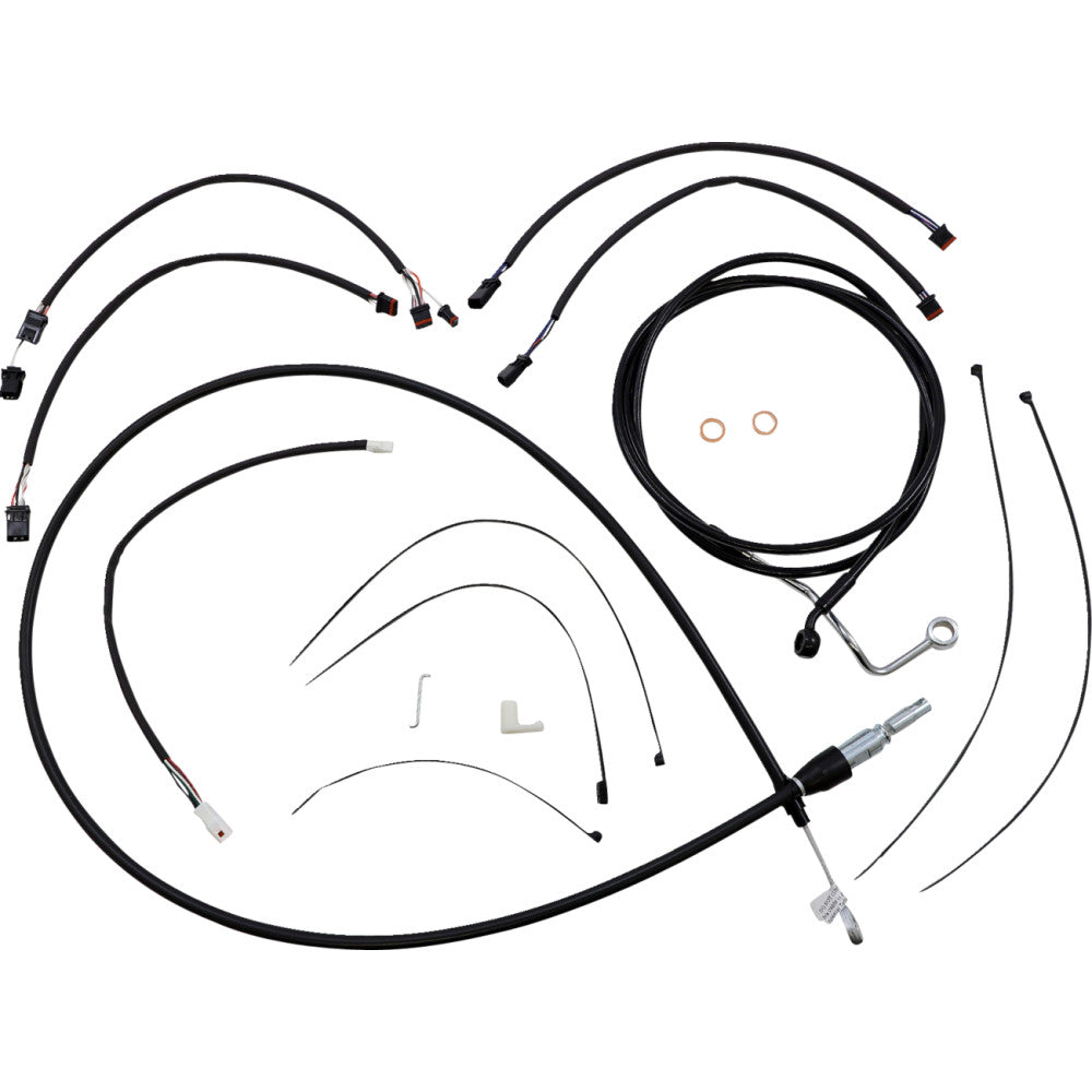 21-22 for Harley FLHRXS MAGNUM Control Cable Kit XR Black 15-17