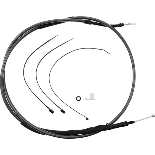 21-22 for Harley FLHT/FLHX MAGNUM High Efficiency Clutch Cable Black Pearl 74"