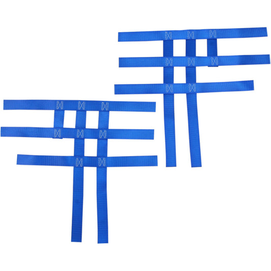 87-06 for Yamaha Banshee 350 4x2 MOTORSPORT PRODUCTS Nerf Bar Net Blue / 81-0304