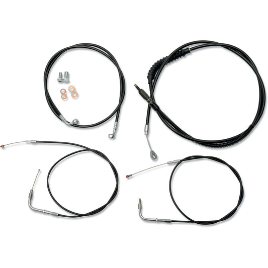 07-10 for Harley FXSTC Cable/Brake Line Kit 18" 20" Ape hangers LA-8140KT-19B