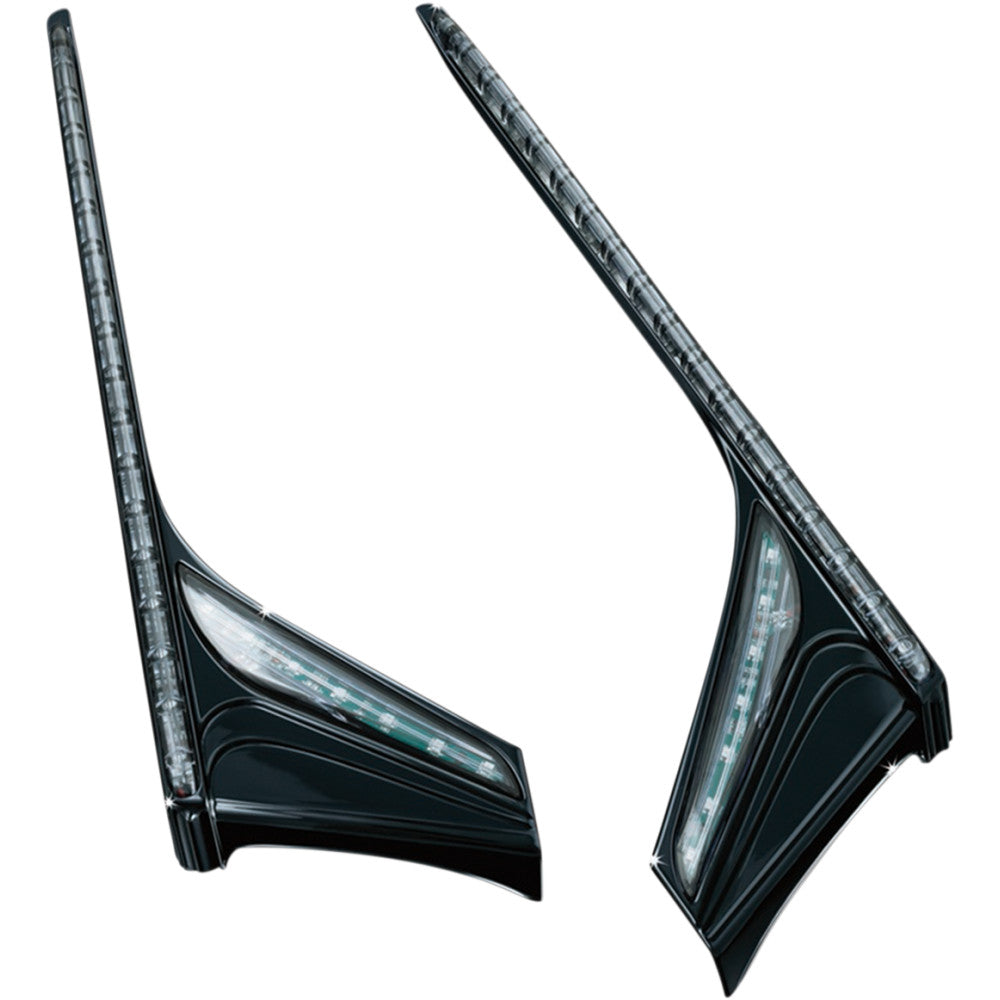 2012-2016 for Honda GL1800A Gold Wing KURYAKYN Vertical Accent Strips Gloss Blac