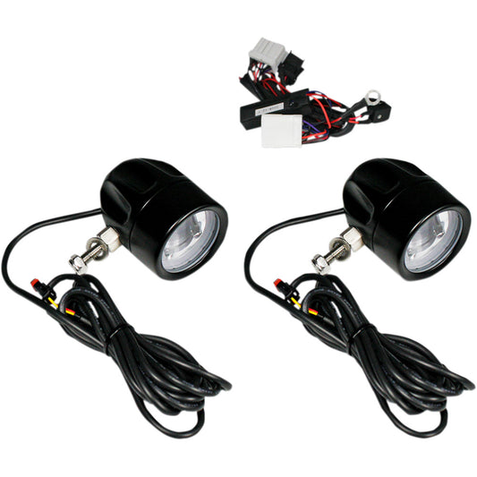 2009-2013 for Harley Road King EFI FLHR CUSTOM DYNAMICS LED Fog Light HD Black