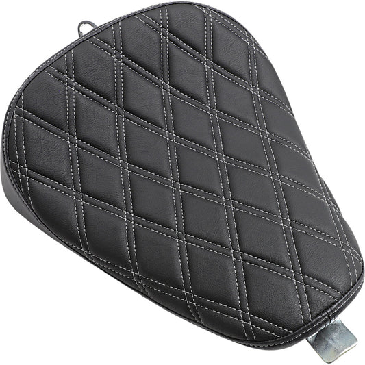 2010-2021 for Harley Iron 883 XLN Bobber Solo Seat Double Diamond Silver Stitch