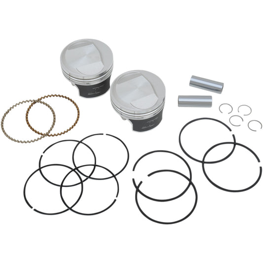 84-'98 for Harley FLHTC Tracker Piston Kit Evo Dome Big Twin 1340 10:1 +.030