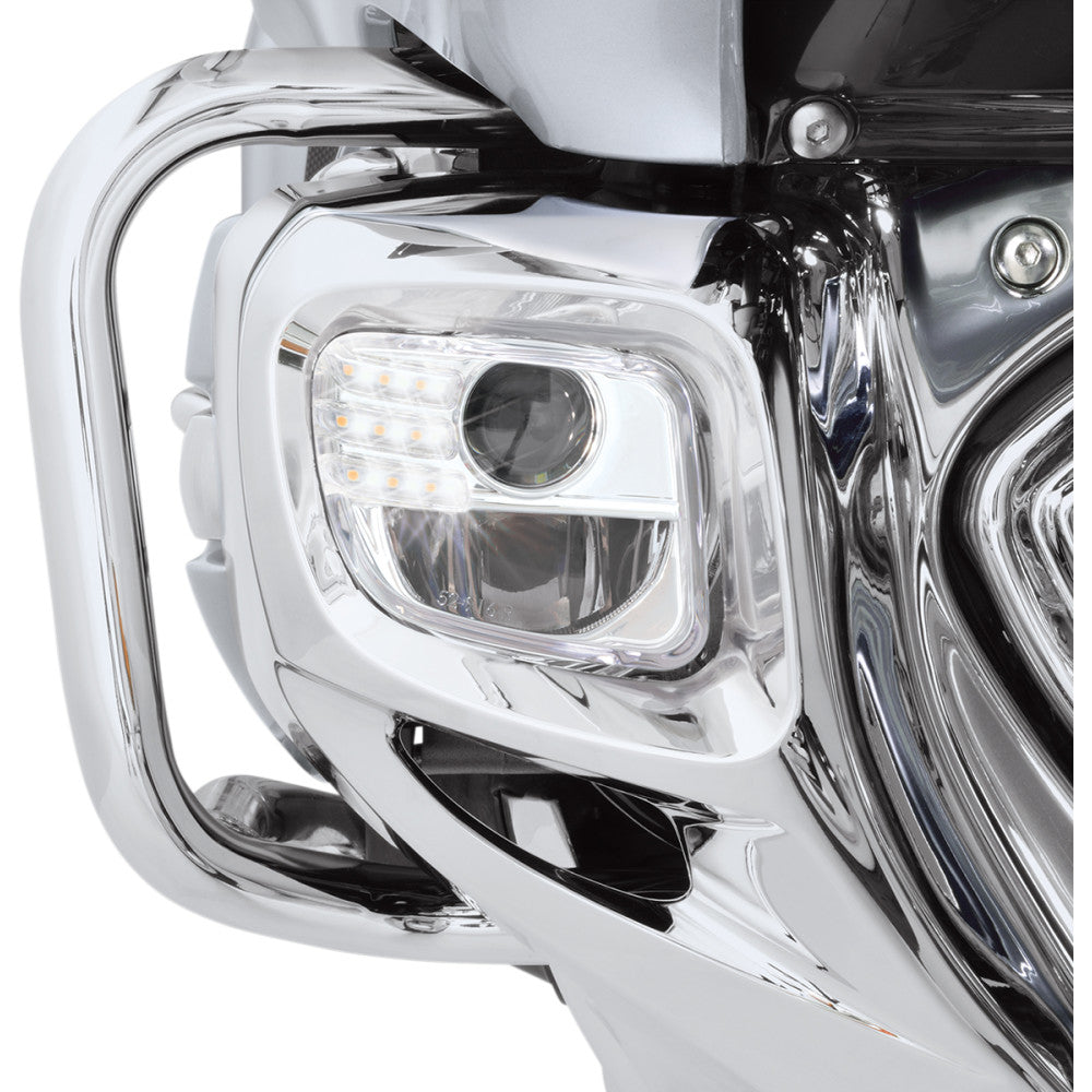 01-10 for Honda GL1800A Gold Wing SHOW CHROME LED Fog Lights Kit 01-10 GL1800